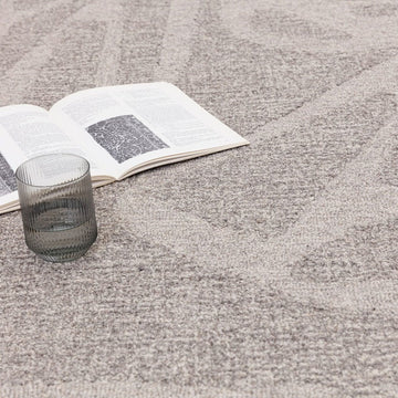 Loxley Modern Plain Contrast Abstract Hand-Woven Marled Textured Low Profile Wool Loop Pile Stone Grey Rug-Asiatic Carpets-Rug Love - The Most Loved Rug Store